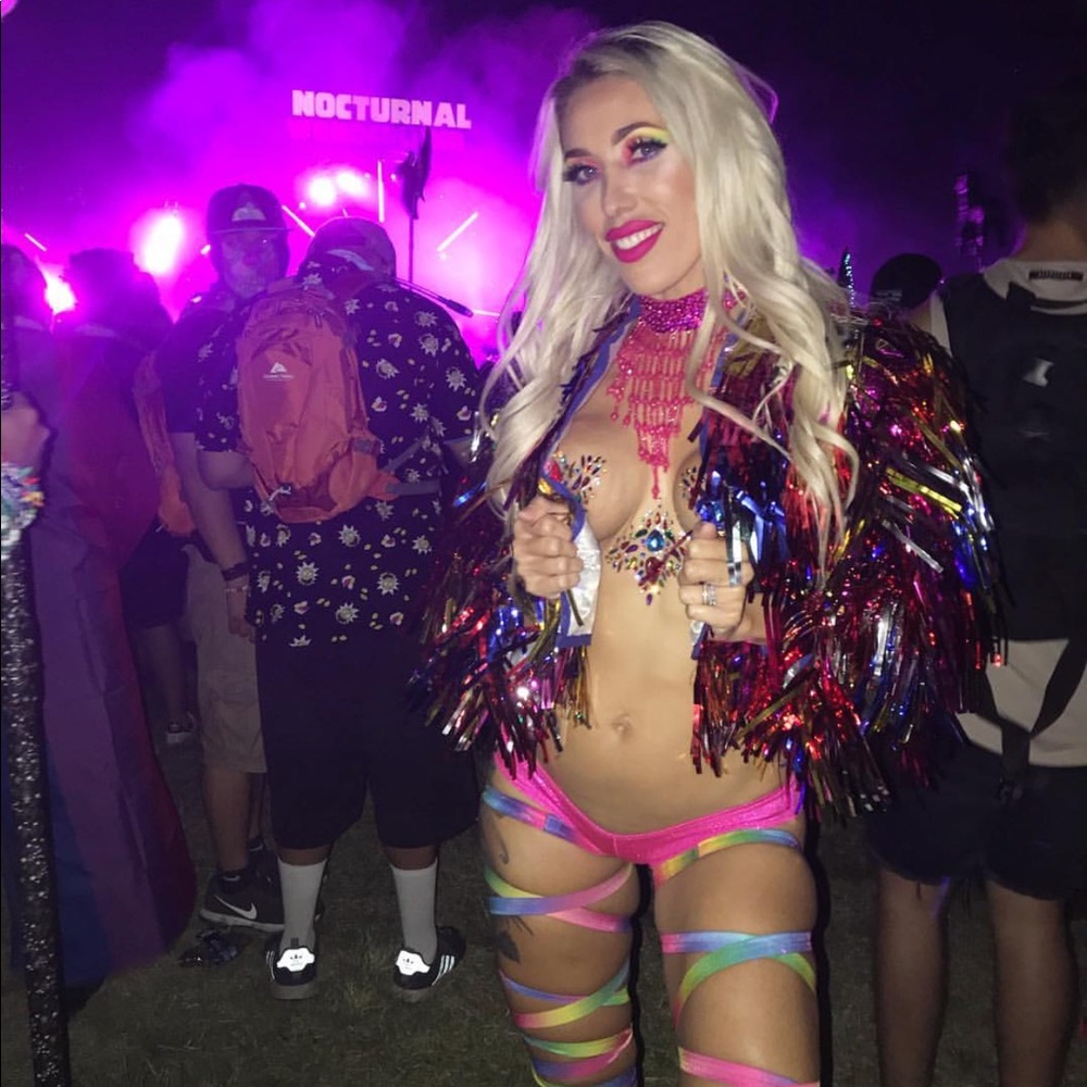 Bottleblond studio, rainbow tinsel jacket